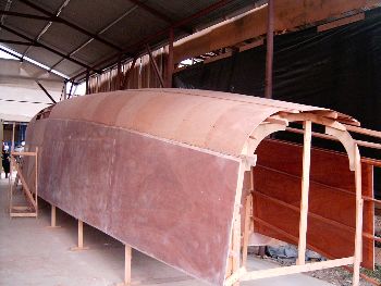 DH550 radius chine plywood catamaran